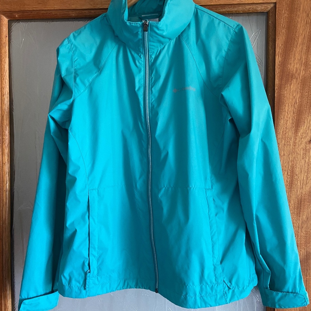 Columbia Turquoise Lightweight Waterproof Jacket